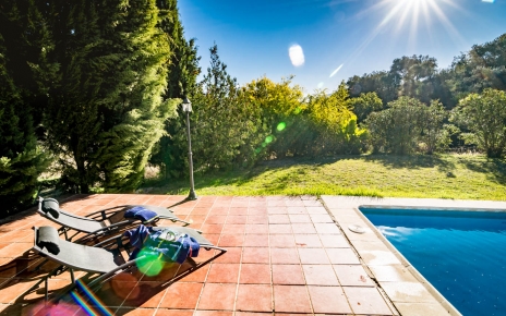 The pool is 7 x 4 metres